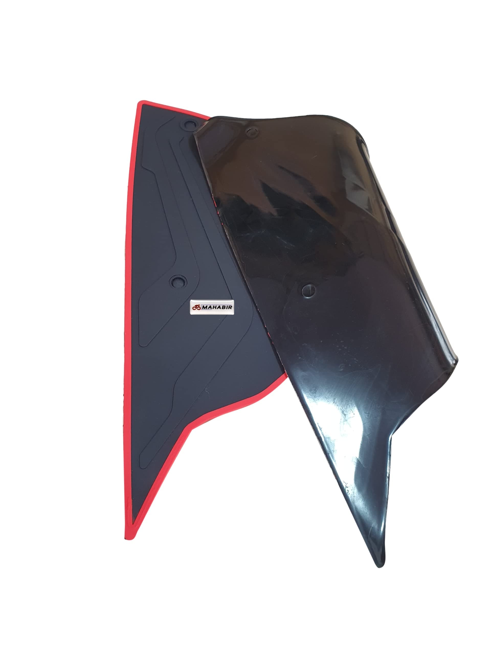 MAHABIR PVC Rubber Footmat/Floormat Compatible for Scooter/Scooty Aprilia, Durable | Anti-Slip | Waterproof | Easy to Clean | Perfect Fit | Protects Floor (Red, Black)