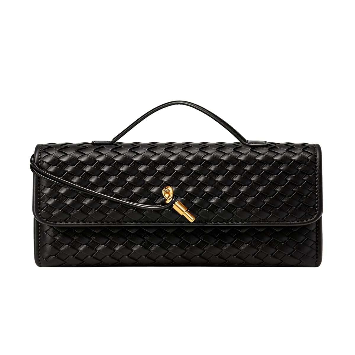 Woven Handbag for Women Fashion Evening Shoulder Bag PU Leather Handmade Clutch Purse Casual Crossbody Bags 2024