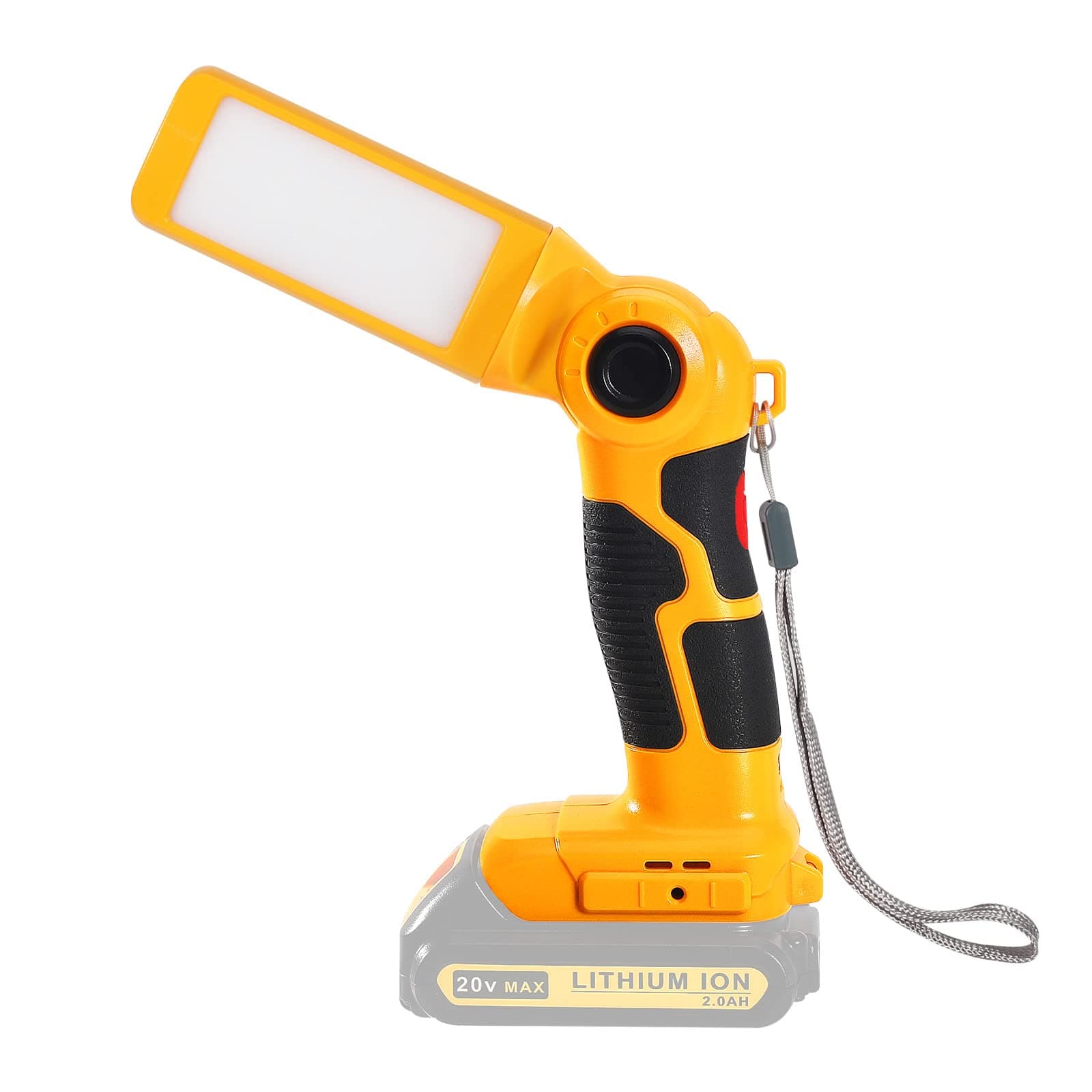 Cordless Torch for Dewalt 18V Battery, 12W 1000LM Portable LED Work Light with 3 Light Modes, USB Port Outdoor Indoor Flashlight for Camping Emergency