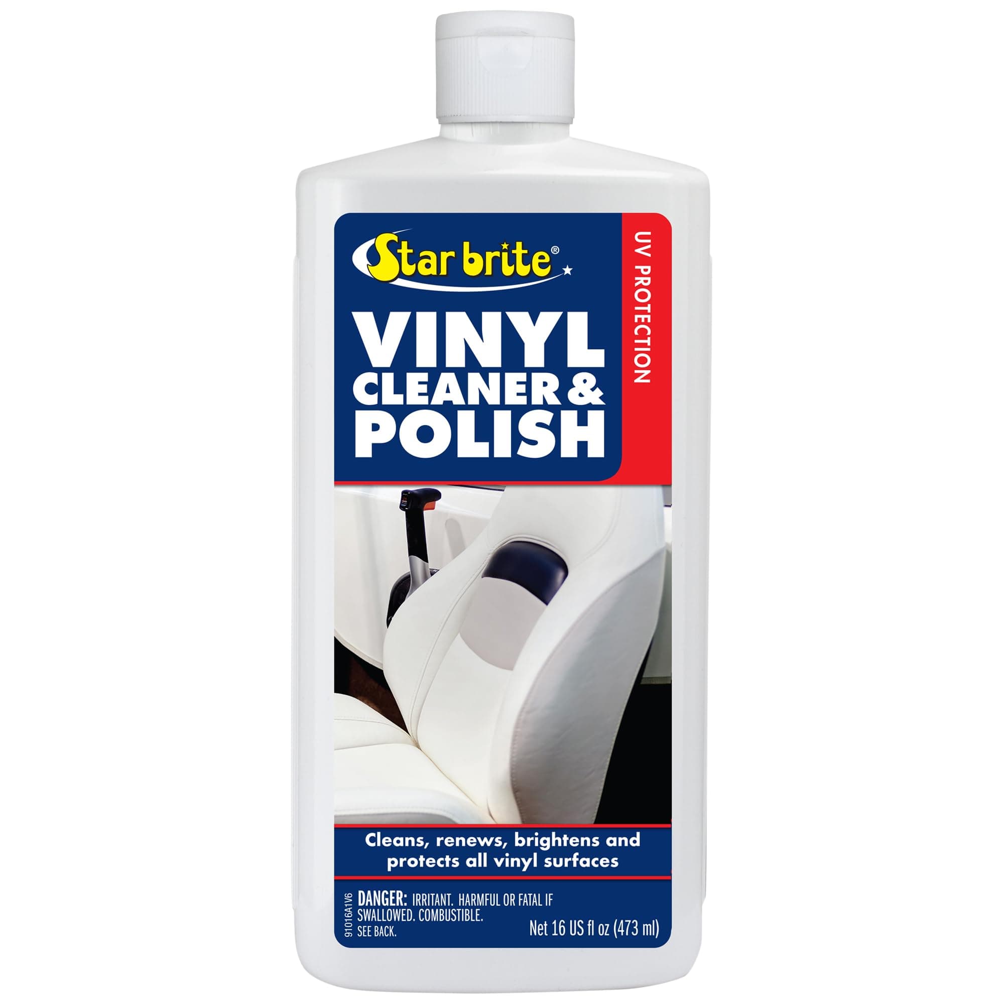 Vinyl Cleaner, Polish & Protectant - Clean, Renew, Brighten & Protect All Vinyl Surfaces - Marine Grade Shampoo, Polish & UV Protection