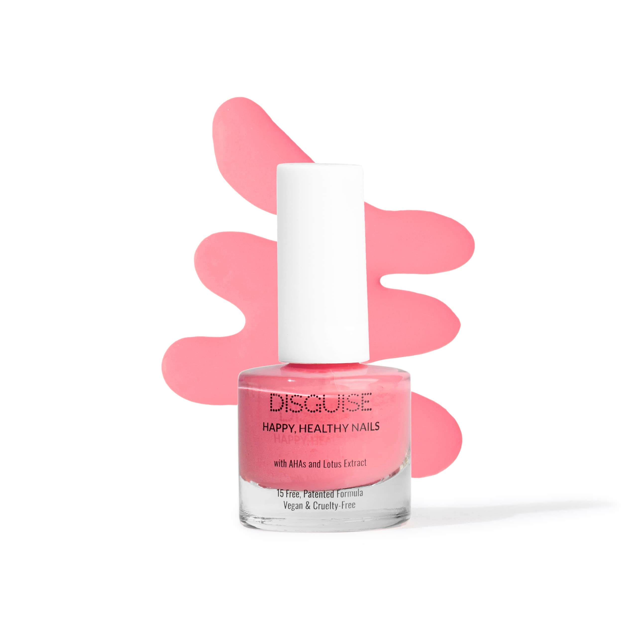 Disguise Cosmetics Nail Polish with Lotus Extract | Glossy Finish Enamel Color | 100% Vegan, Cruelty-Free Gel Based Nail Paint | Quick-drying, Chip resistant, Long Lasting | Cotton Candy 112-9ml