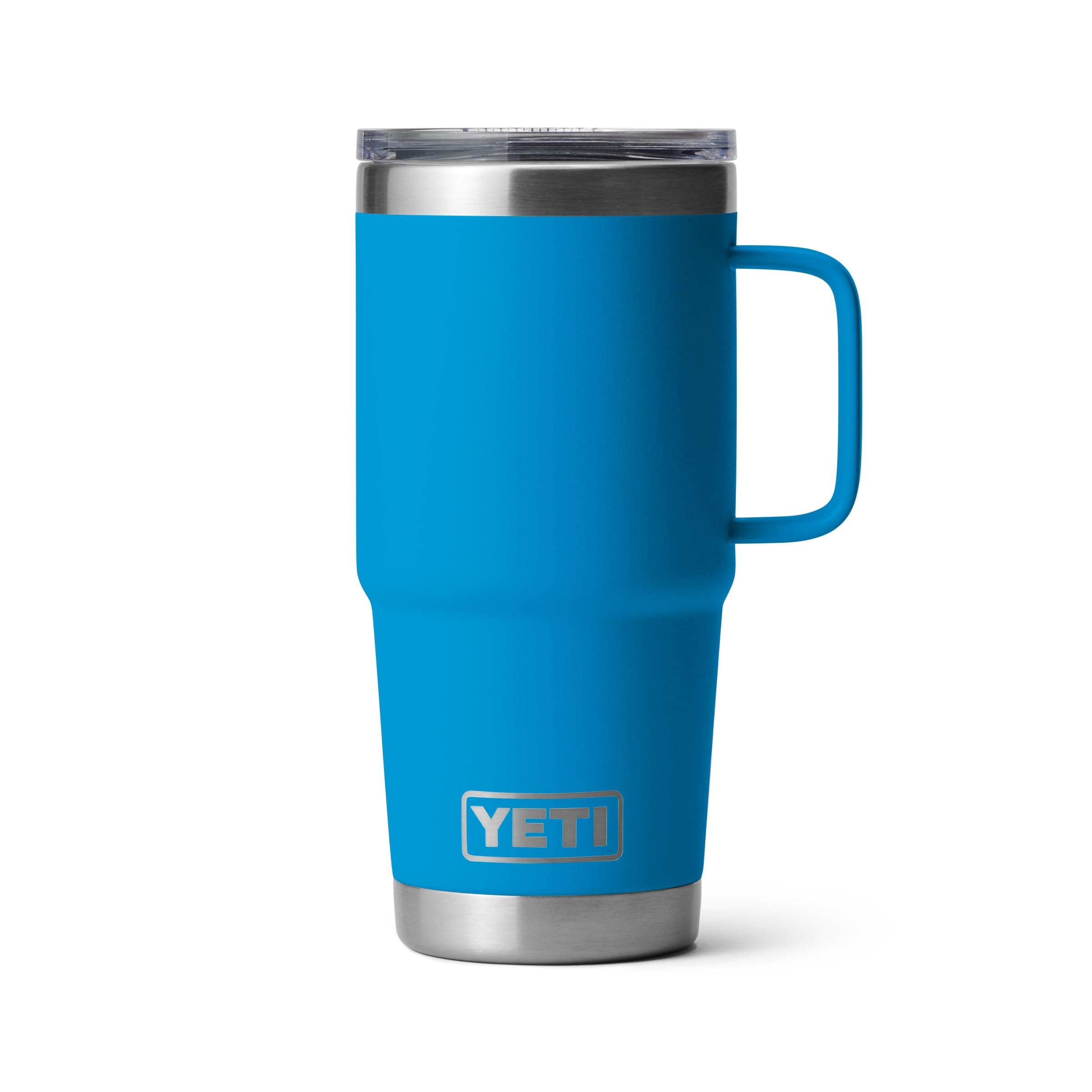 YETI Rambler 20 oz Travel Mug, Stainless Steel, Vacuum Insulated with Stronghold Lid, Big Wave Blue