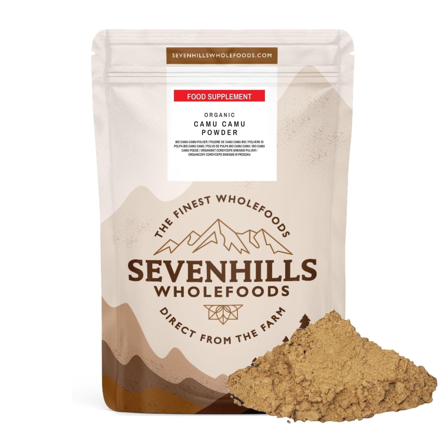 Sevenhills Wholefoods Organic Camu Camu Fruit Powder 250g, Natural Vitamin C
