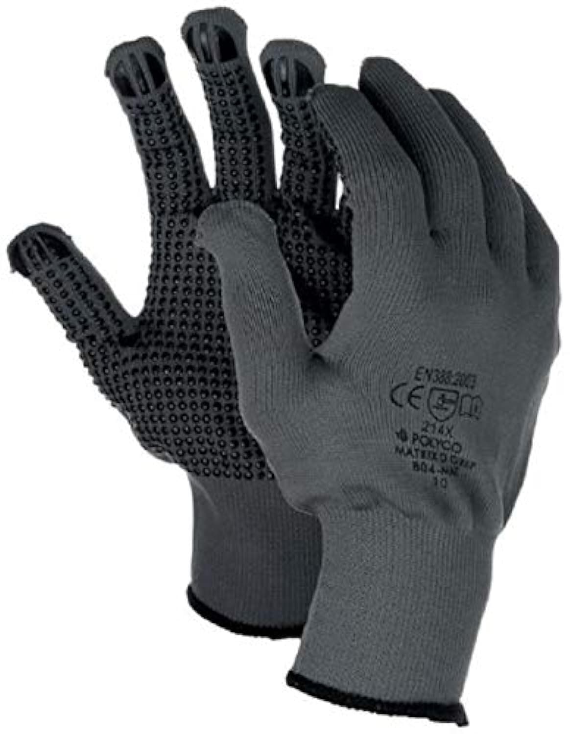 Polyco Matrix D Grip Gloves, Grey, Size Small (7) - Pack of 12