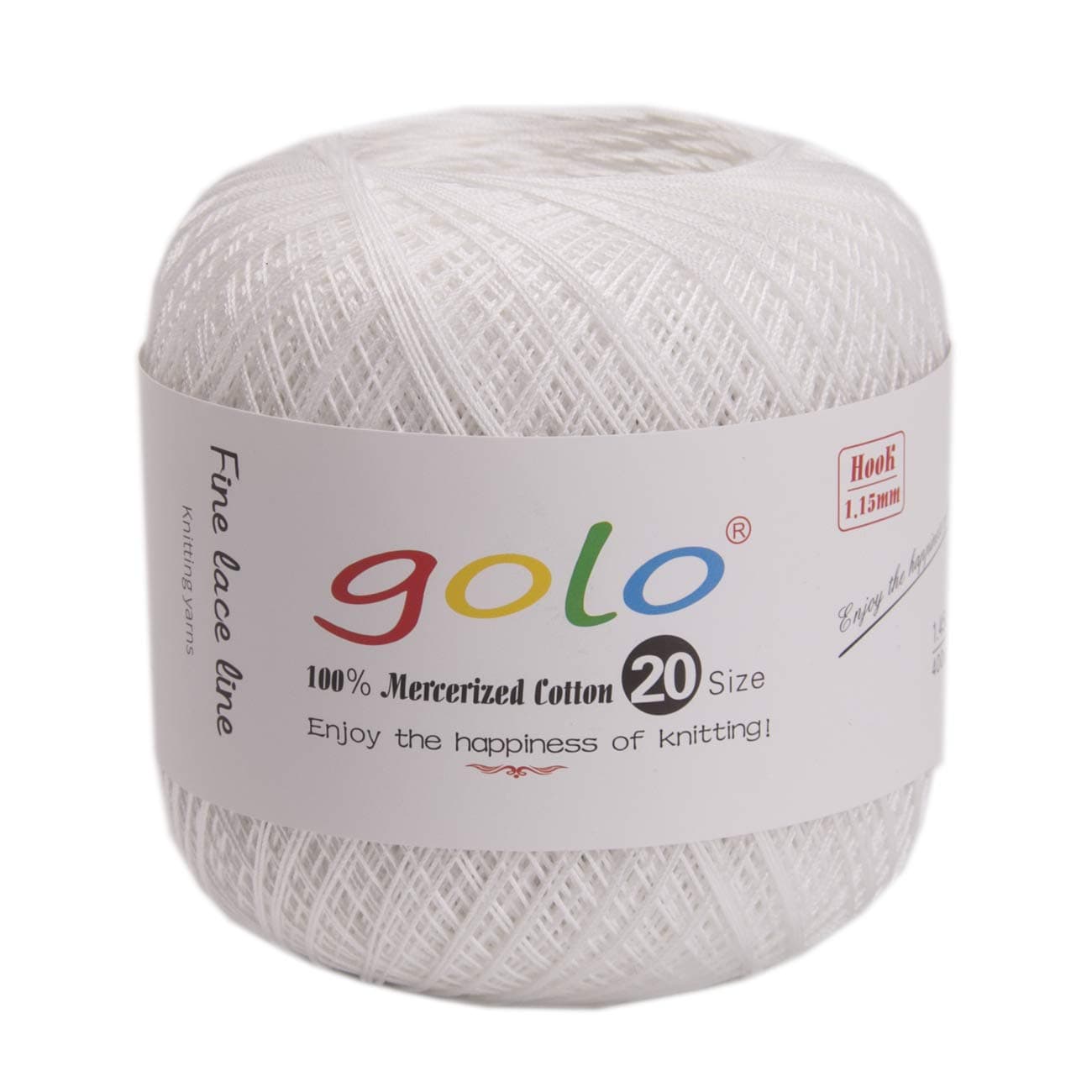 golo Crochet Thread Size 20 Crochet Yarn for Knitting Tatting 801