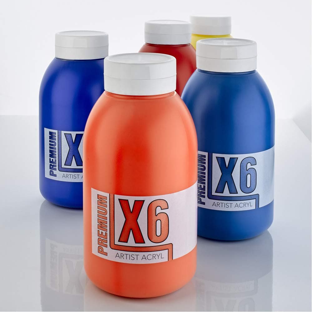 Specialist Crafts X6 Premium Acryl Acrylic Colours 2 litres Payne's Grey