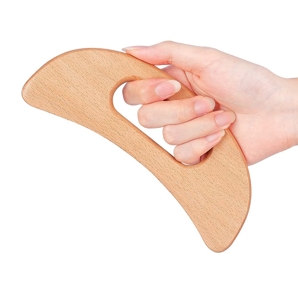 Scienlodic Gua Sha Massage Tool,Wood Therapy Massage Tools, Lymphatic Drainage Massager,Grip Sc Board,Anti Cellulite,for Body Shaping,Muscle,Neck,Back