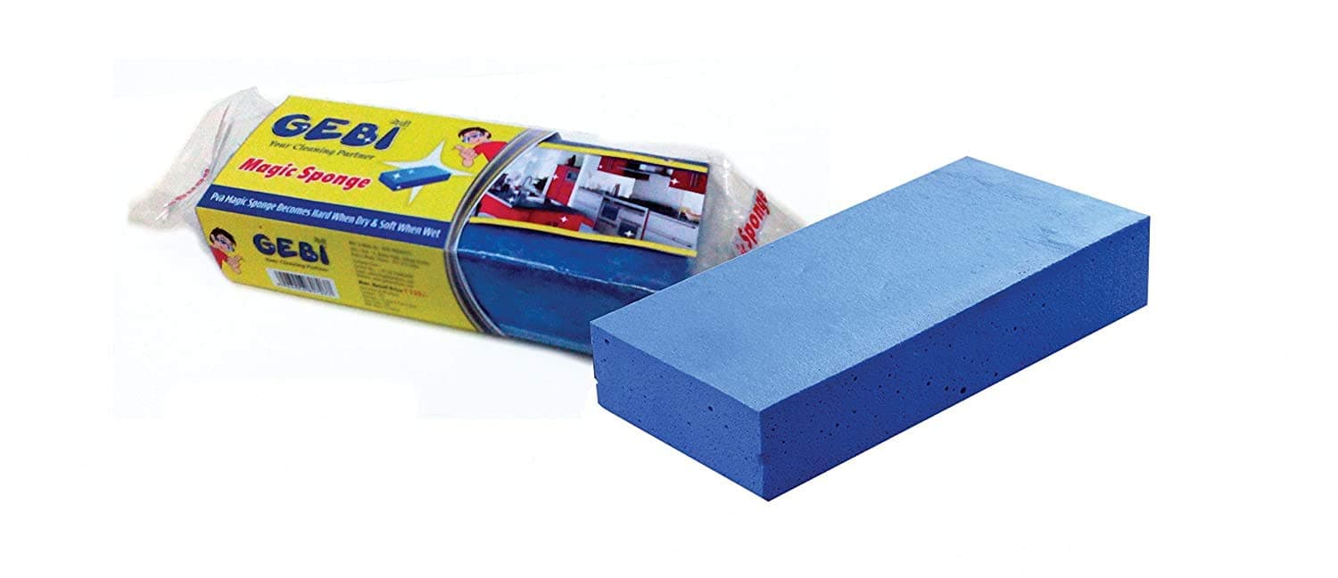 Rapidora Magic Sponge Made in India Gebi Kitchen Cleaning Gebi Super Magic Sponge PVA Absorbent Washing Block for Cars, Windows, Floors, Desks Multifunction Household Cleaning Pack of 2