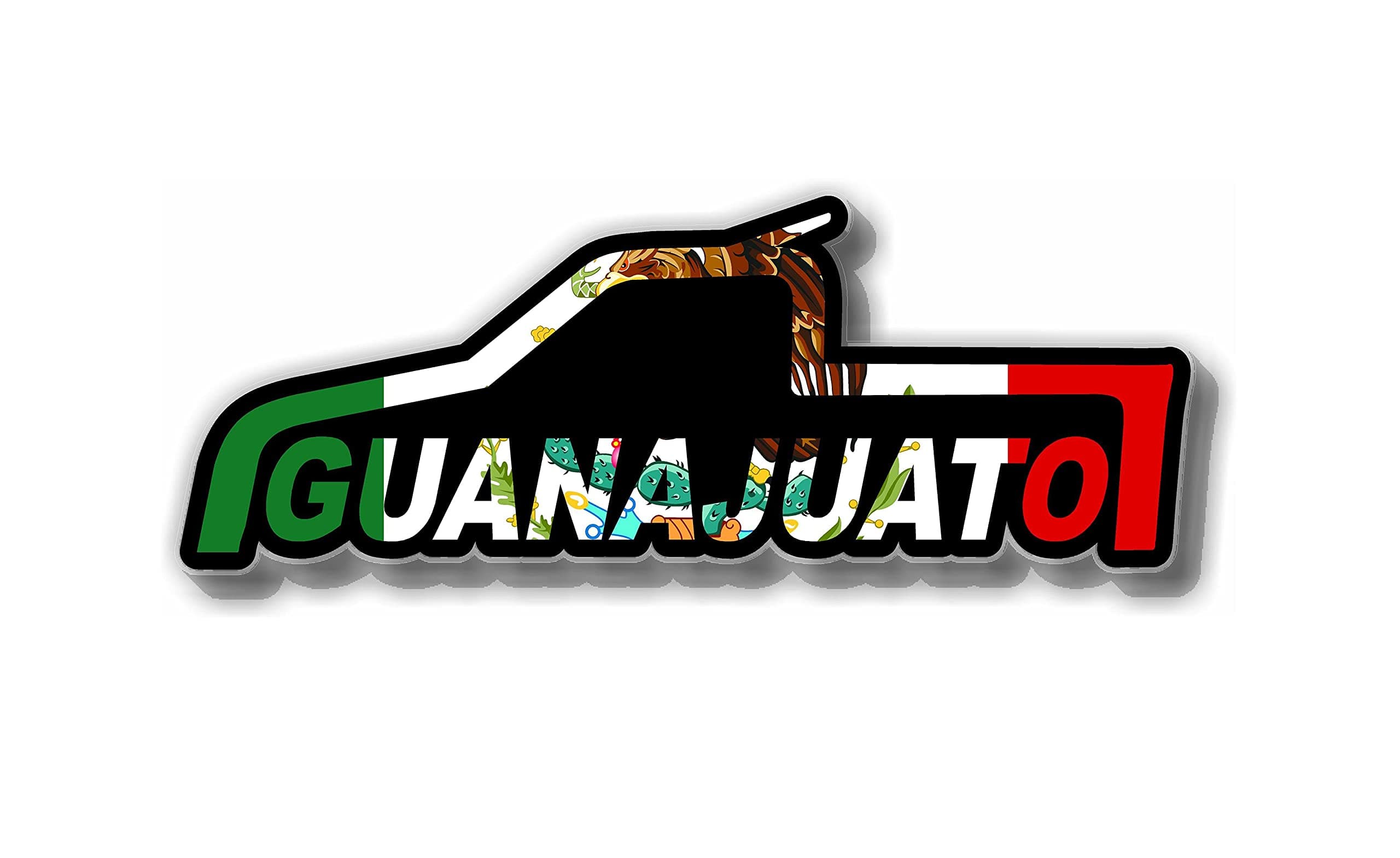 Guanajuato Mexico Sticker Car Trucks Vinyl Decals Mexico Flag Background Window Sticker