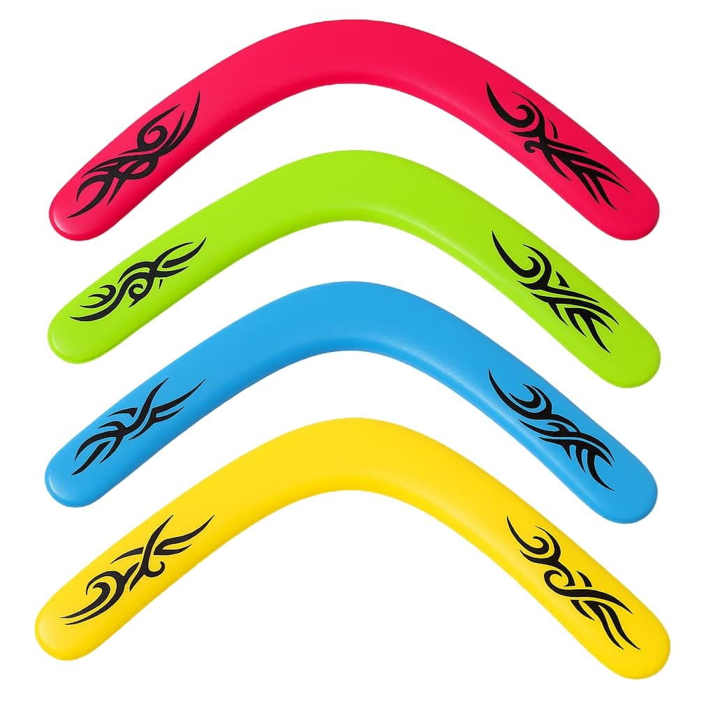 Celino® Neon Colour Boomerang Toy 40cm Summer Garden Beach Outdoor Fun Kids Children Toy New