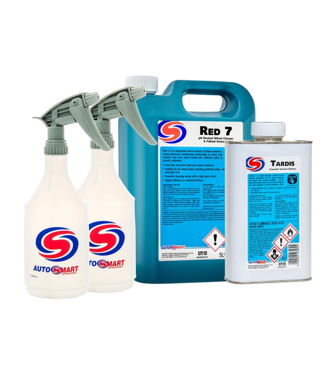 Autosmart Detox Kit, Incl Tardis 1Ltr, 5Ltr Red 7, 2 Trigger Bottles, Official