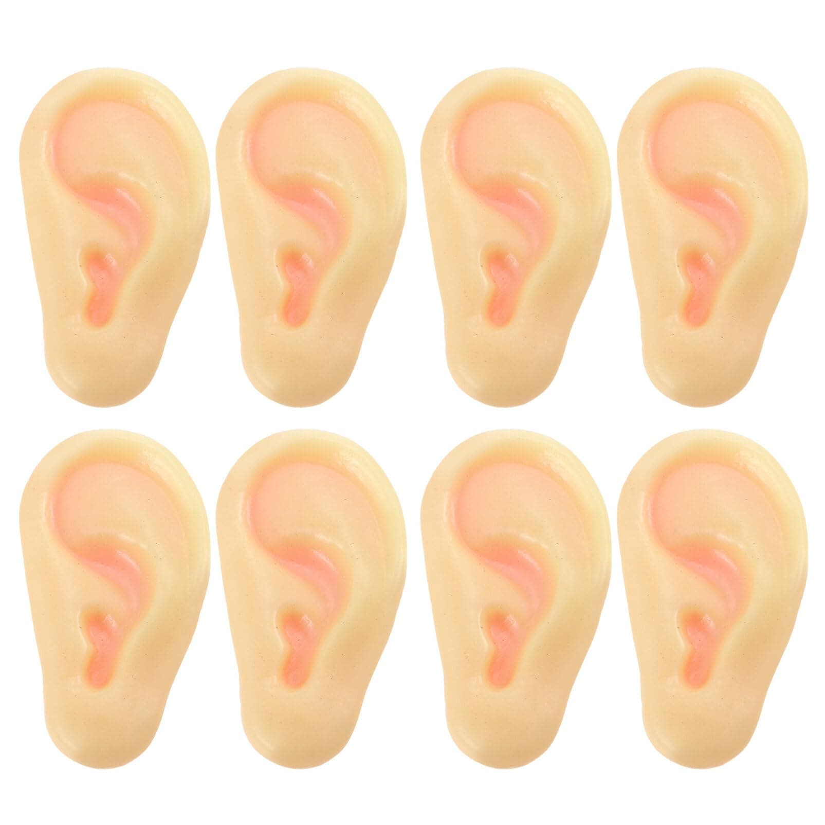 Toyvian 8 Pcs Jumbo Latex Fake Ears Simulation Prop Tricks Costume for Kids Holiday Cosplay Party Props Accessories