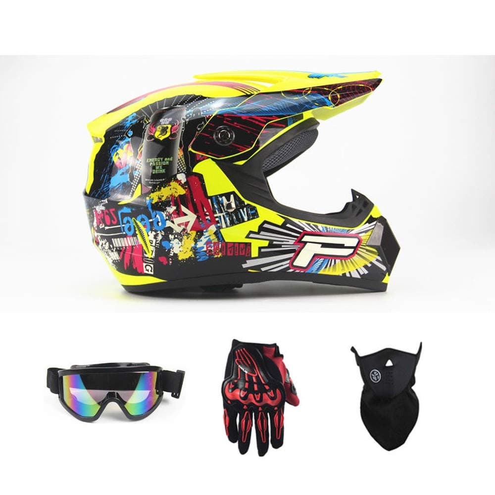 QJWM Motorcycle Helmet Full Face Helmet Breathable Road Racing Off-road Helmet Abs Riding Helmet 10 Colors Available