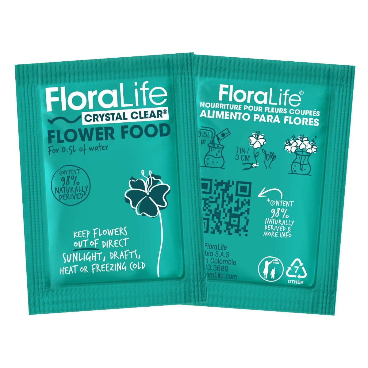 Cut Flower Food Floralife Crystal Clear 200 Powdered Packets 2.2 Lbs