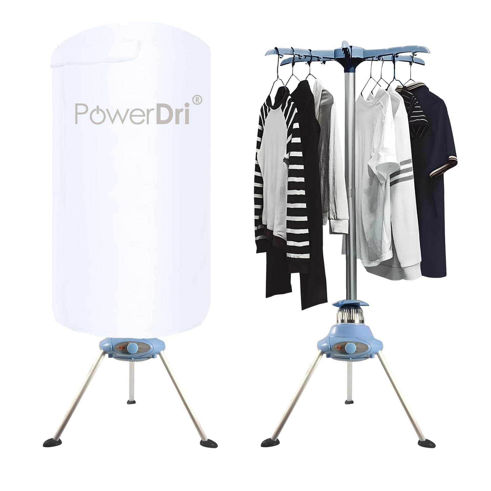 Electric Clothes Dryer 15kg Indoor Wet Laundry Warm Air Drying PowerDri (White)
