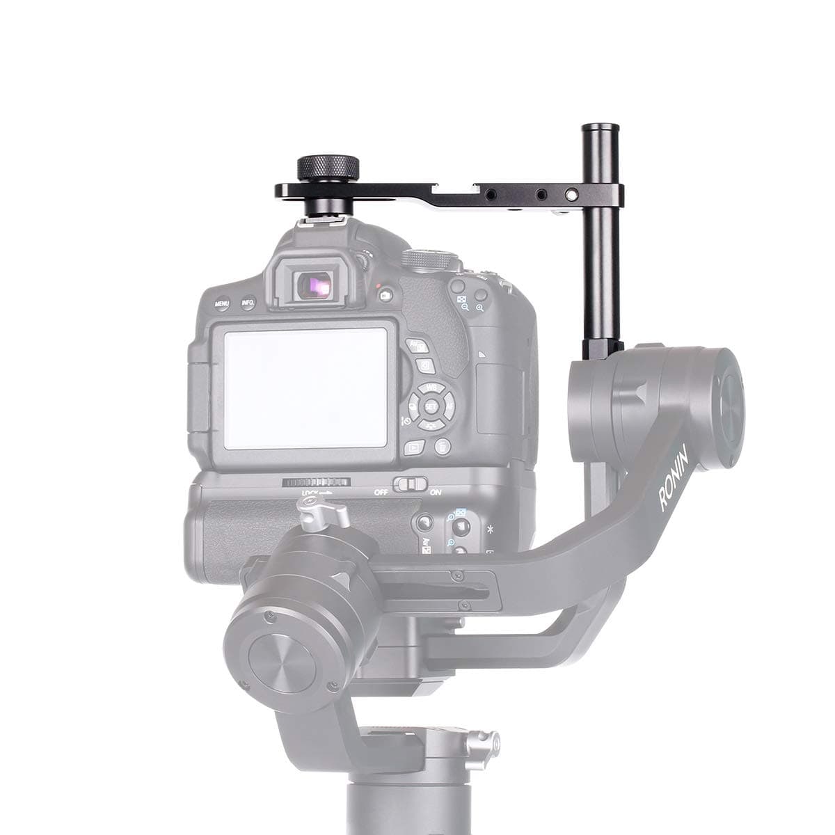 DH06 Camera Top Mounting Bracket w Cold Shoe Mount for Microphone LED Video Light on Camera Compatible for DJI Ronin-S Gimbal Stabilizer Video Shooting