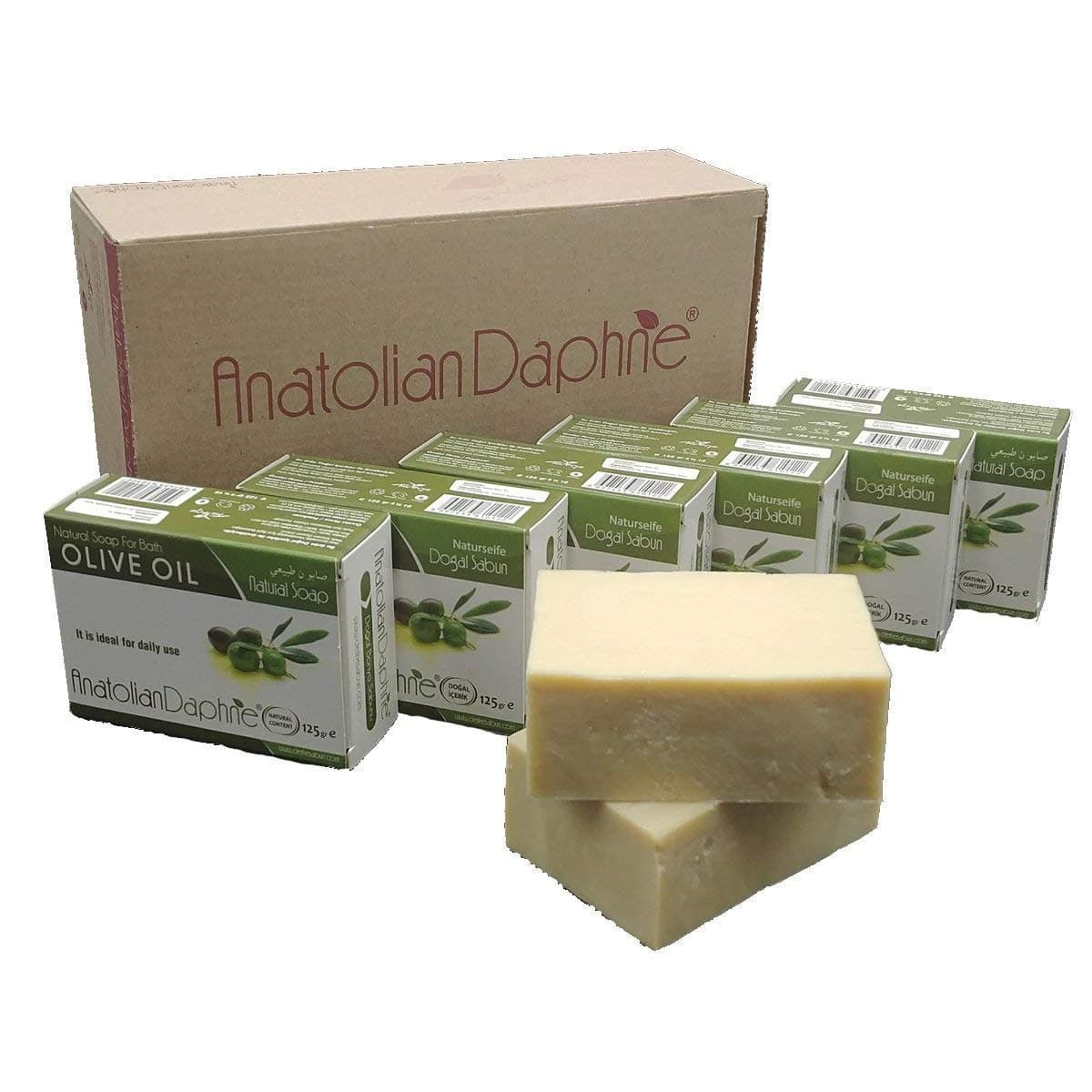 Olive Oil Bar Soap - 100% Natural Pure & Artisan Hand Crafted Quality (6 Bar Family Set)