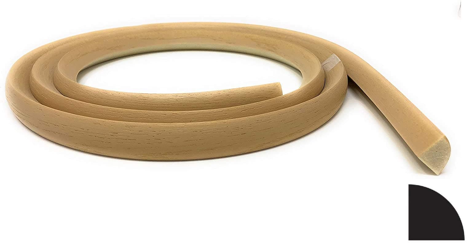 FLEXTRIM # WM105: 3/4" x 3/4" Flexible Quarter Round Molding - 8' feet Long - Made in The USA