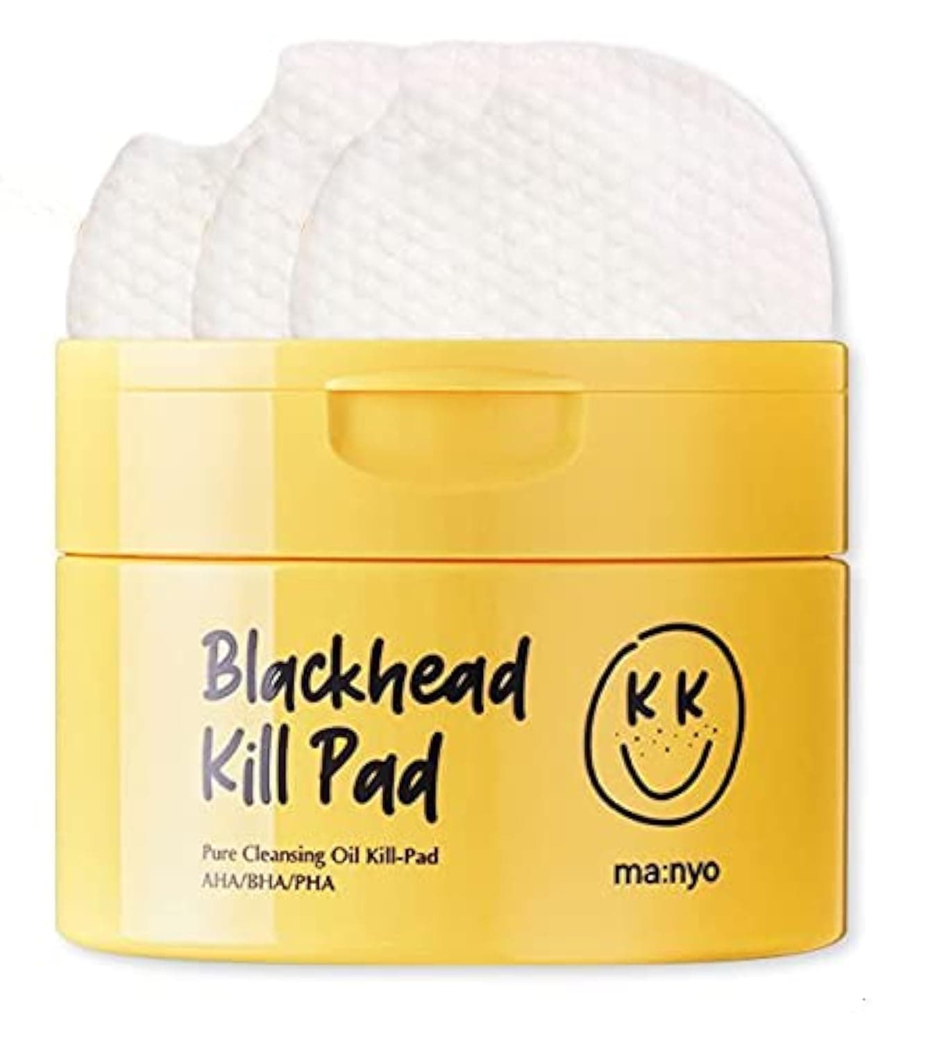 ma:nyo MANYO Blackhead Pure Cleansing Oil Kill Pad (50 Sheets), Korean Cleanser, Facial Exfoliant for Blackheads, Enlarged Pores
