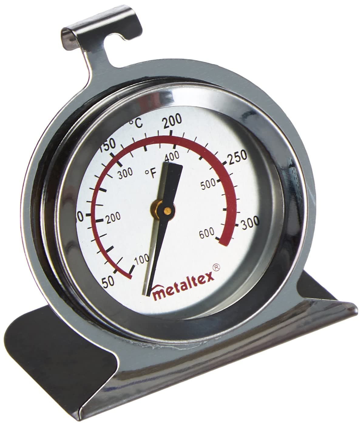 Metaltex Oven Thermometer - Grill Thermometer, Stainless Steel, Silver, Size: 3.8 x 9.5 x 15.8 cm 298052