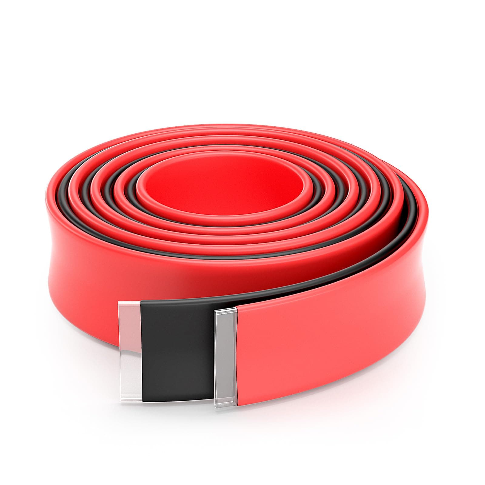 ELECFUN 1 Inch 8 Ft Waterproof Heat Shrink Tubing Roll, 3:1 Large Marine Grade Adhesive Lined Heatshrink Tube, Dual Wall Wiring Wrap Seal Against Moisture Corrosion Air Leakage, 4 ft Black & 4 ft Red