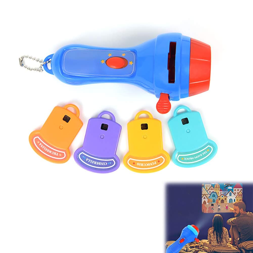 joizo 1 Set Of Creative Storybook Projector Children Bedtime Story With 4 Stories Projector Baby Fairy Tale Flashlight Toy For Children Gift(Upgraded Version)