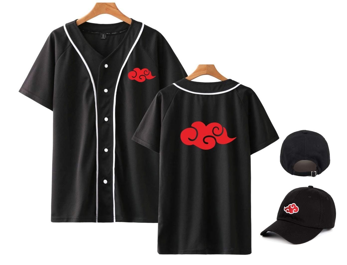 Bezuto Naruto 3D Akatsuki Shirt for Men and Women with Free Hat