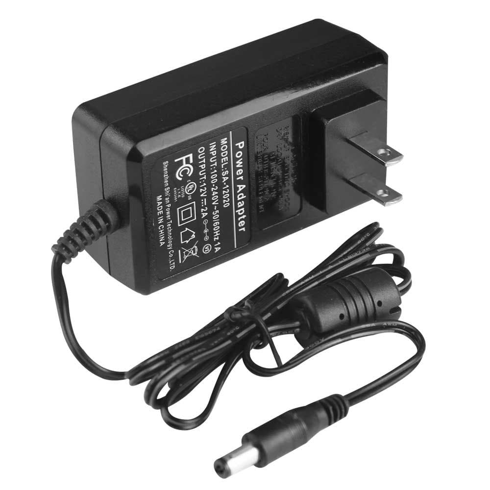 DC 12V 2A Power Supply Adapter (3.6ft Long), AC 100-240V to DC 12V Transformers,12 Volt 2 Amp Power Adaptor, 2.1mm X 5.5mm US Plug, UL Listed FCC