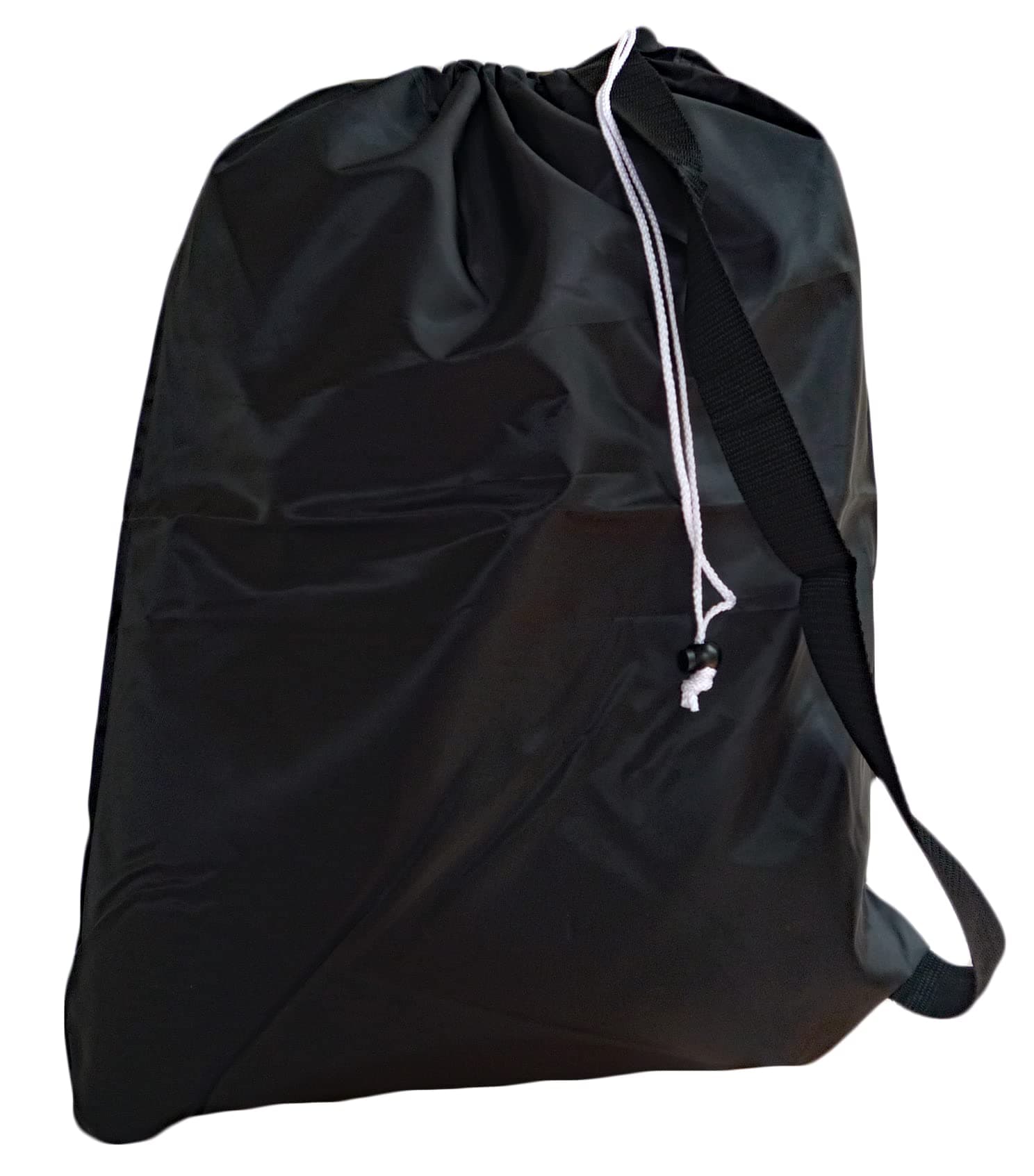 Small Laundry Bag, Drawstring, Carry Strap, Lock Closure, Color: Black, Size: 22x28, Pick from 16 Colors