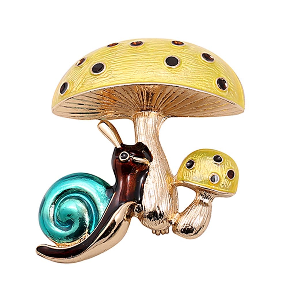 WESTREE Brooch Snail Costume Mushroom Jewelry Fashion Pin Brooch