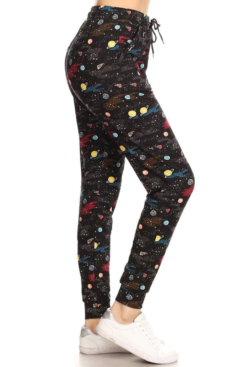 Leggings DepotWomen's Popular Print High Waist Premium Jogger Track Pants(S-3X) BAT1