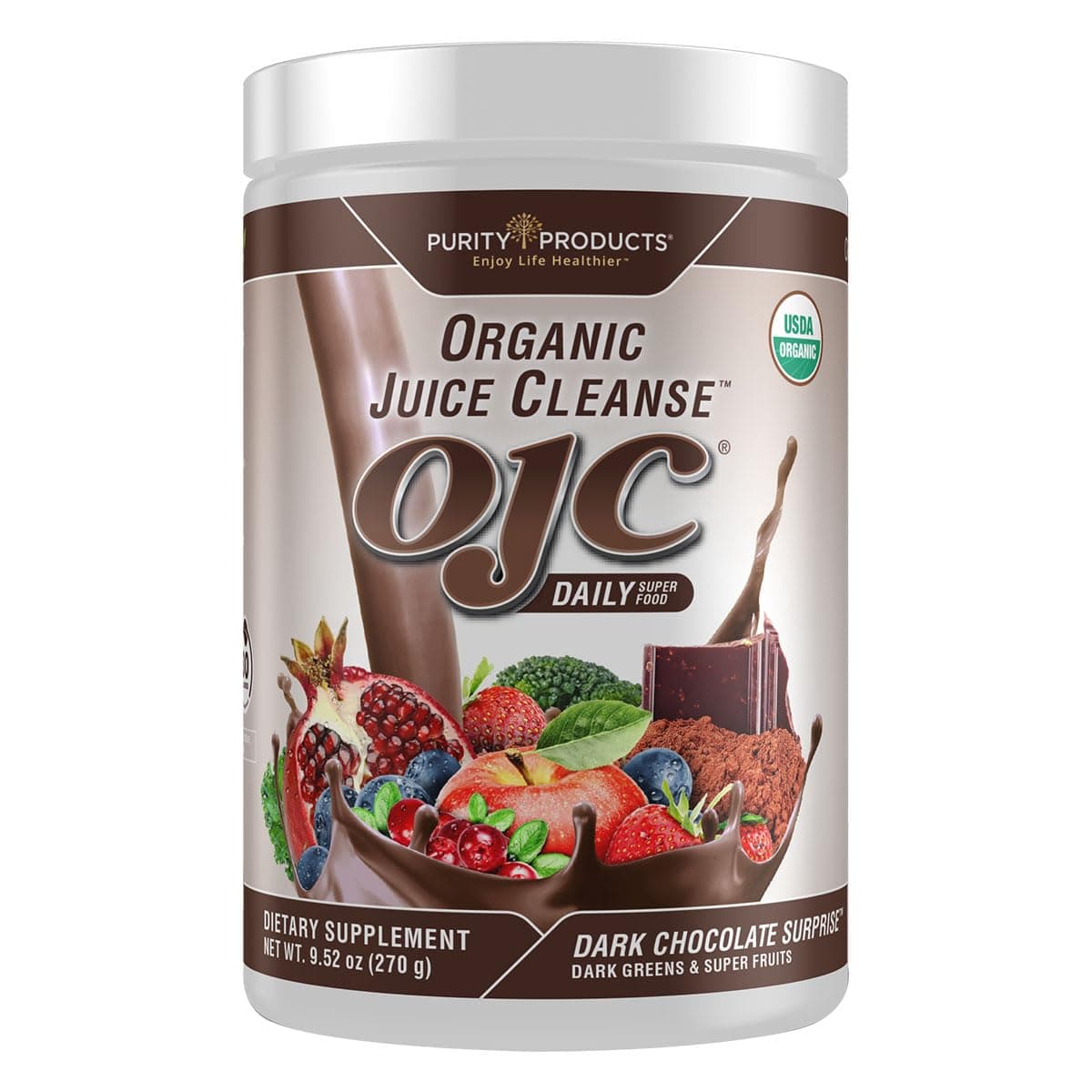 Purity ProductsCertified Organic Juice Cleanse (OJC) - Dark Chocolate Surprise, 9.52 oz (270g)