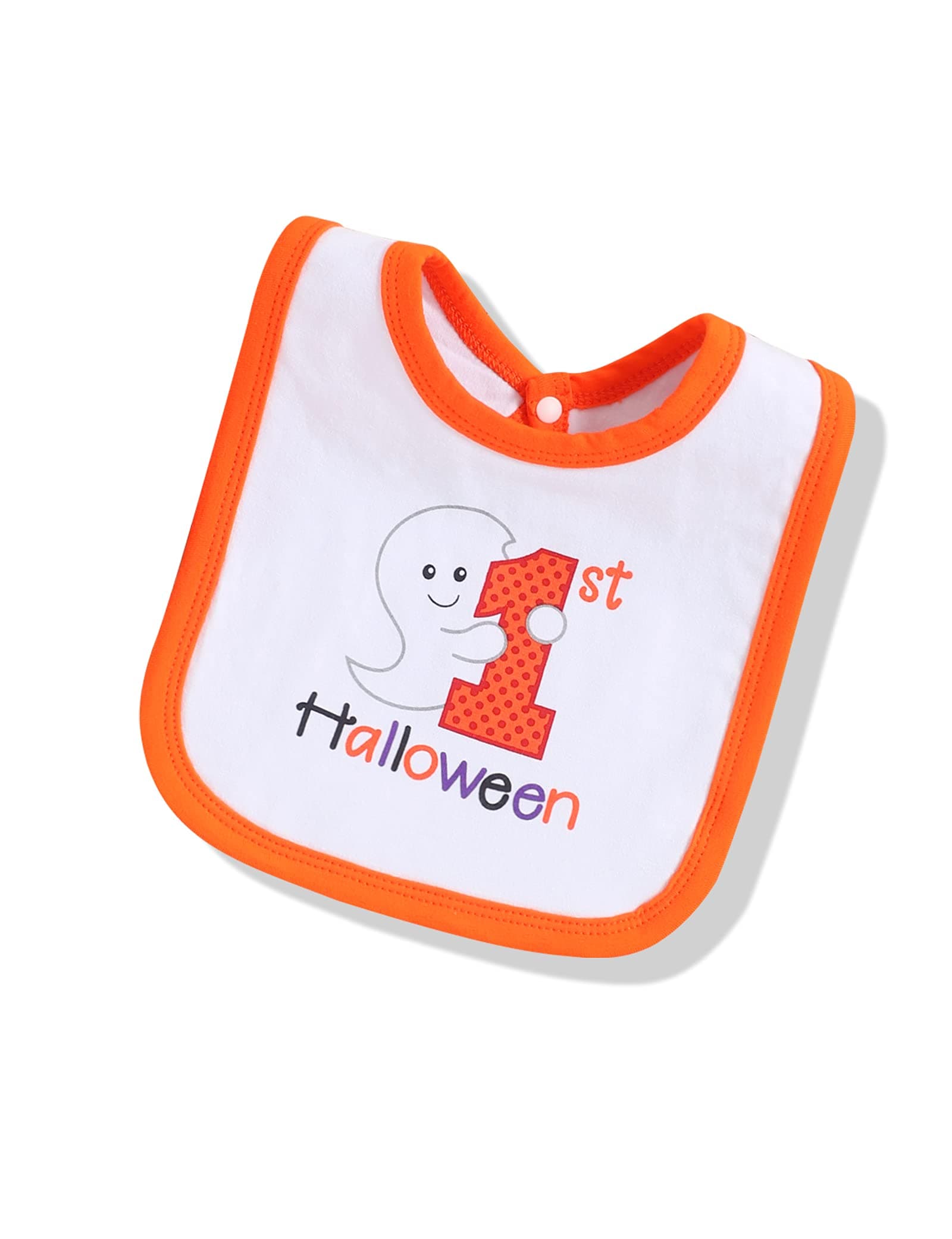 Baby Bibs My First Halloween Baby Boys Girl Bibs for Halloween Drooling and Teething (Pumpkin Orange)