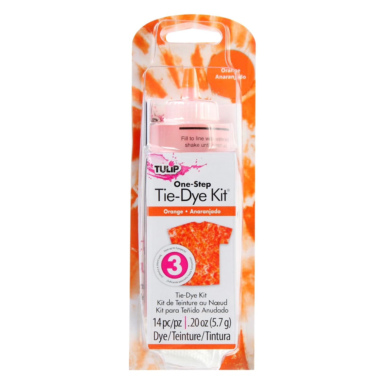 One-Step Tie-Dye Kit 1 Color Orange, Size