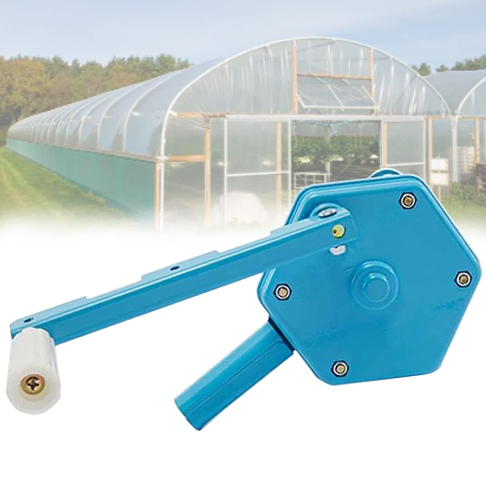 RSHJDGreenhouse Hand Winch, Manual Film Coiler Greenhouse Rolling Device Window Opener for Agricultural Farm Garden, Side Film Coiling Rolling Blinds Machine