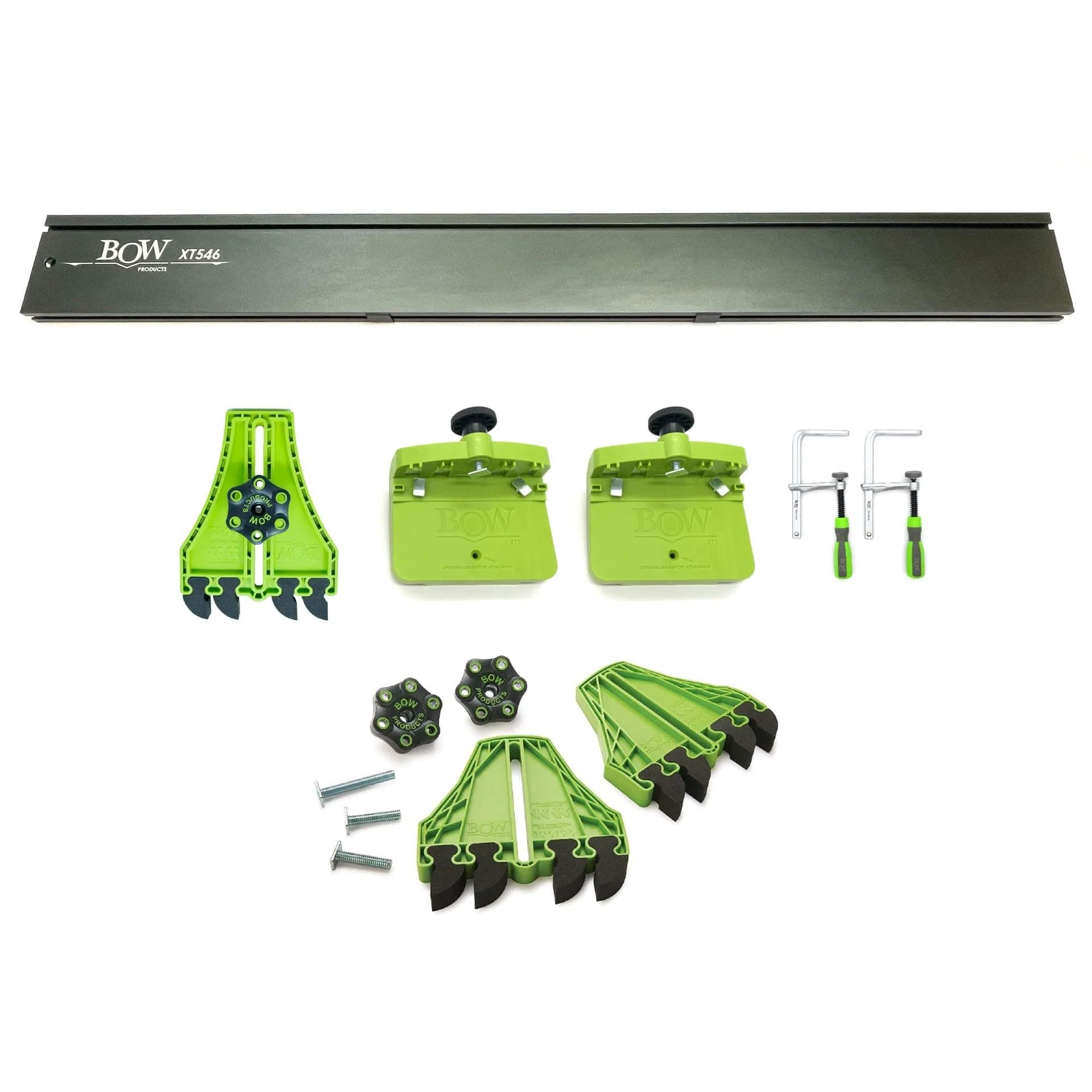 BOW Products Ultimate Jobsite Saw XTENDER & Safety Kit - Includes 46” XT XTENDER Fence, 2-XT1 Support Feeds, 2-XT2 T-Track Clamps, FP4 FencePRO Featherboards, and FP5 Portable Saw Featherboard