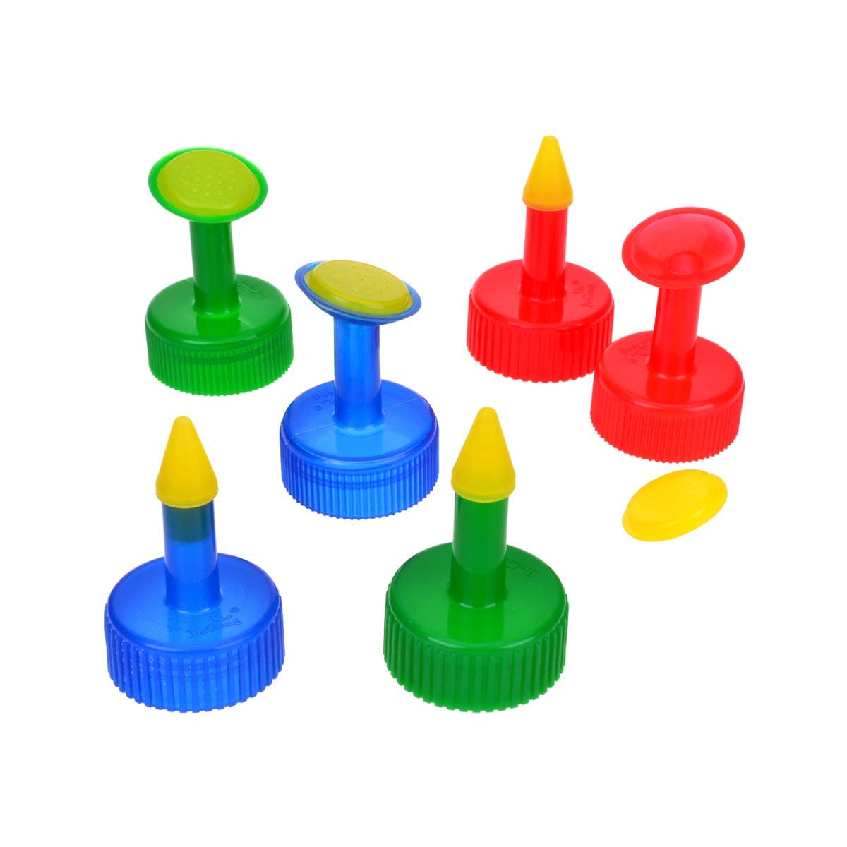 TankerStreet 6 Pack Plastic Bottle Caps Watering Can Garden Spikes Seedling Bottle Top Waterers de PVC Sprayer for 28 mm Drinking Bottles of Sprinkler Seeds