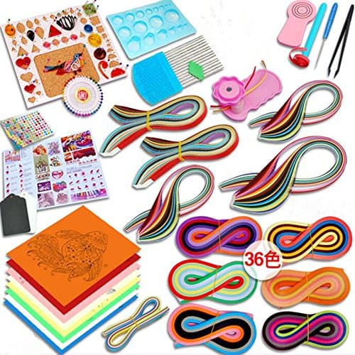Tomorrow Store Paper Quilling Kit with 1420 Strips and Quilling Tools Paper Quilling Craft Great for DIY Learning Class, Home Decoration, Birthday Gift