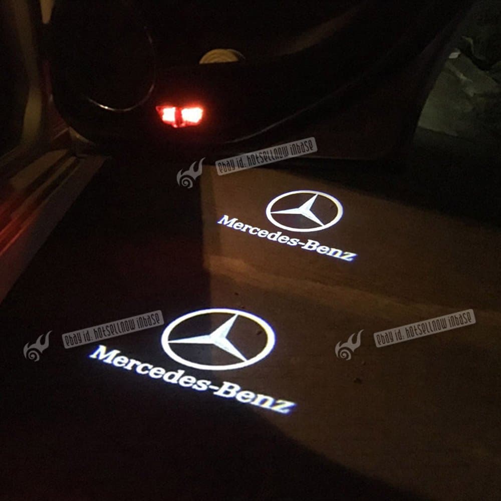 x2 led door logo MERCE-DES BENZ CLASSE M W166 B W246 AND W212 A W176 C W205 GL X164 GLC GLASS GLE GLA NO CODE ERROR logo car door LED projector logo Light Ghost Shadow Light canbus 7w