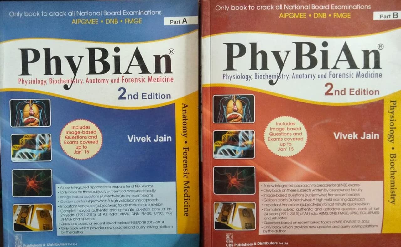 PhyBiAn Anatomy Physiology Biochemistry Forensic Medicine Vol 1&2 By Vivek Jain (S)