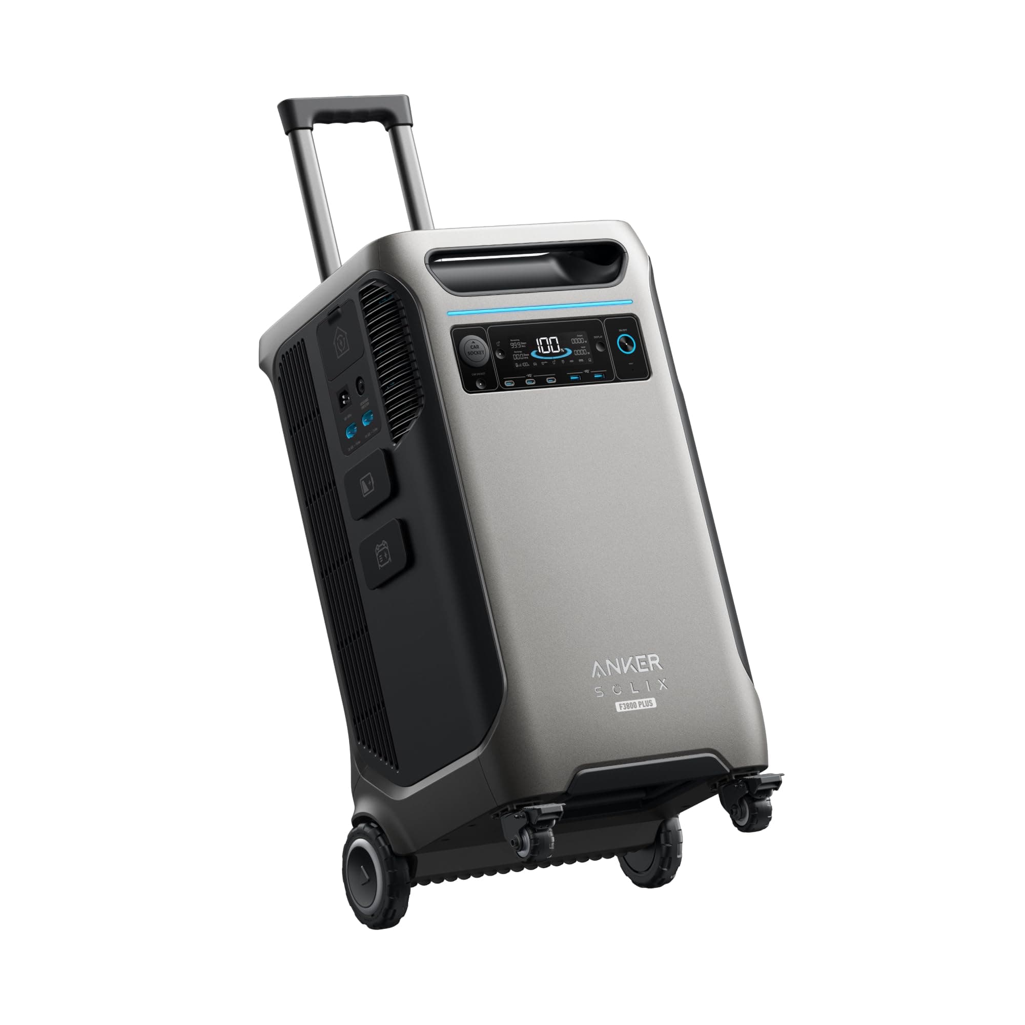 SOLIX F3800 Plus Portable Power Station (2025 NEW), 3,840Wh, 3,200W Solar Input, Generators for Home Use, Expandable to 53kWh, Works with Generator, For Power Outages, RVs, and Emergencies