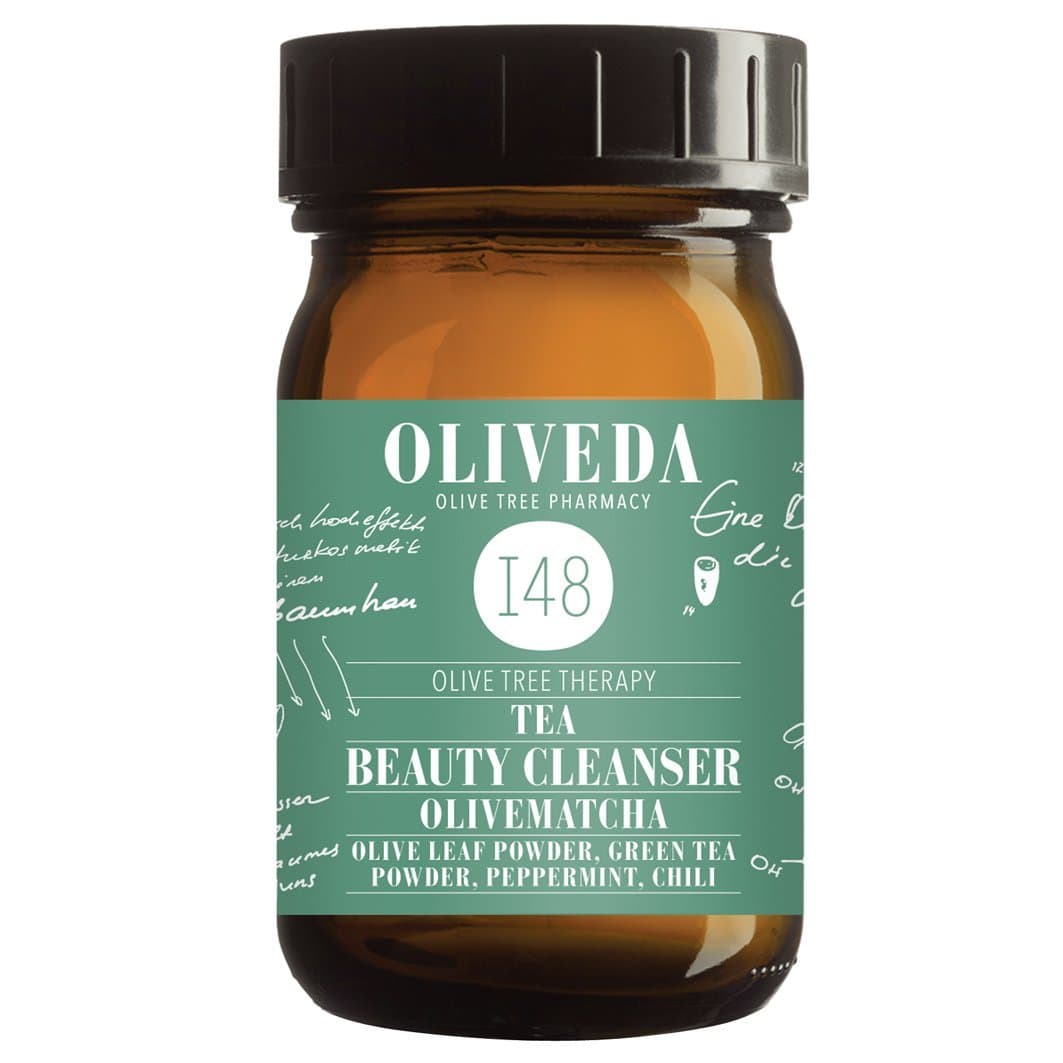Oliveda I48 Oliveda Matcha Beauty Cleanser Olive Leaf Tea Powder with Japanese Matcha Ginger Peppermint Chilli 30 g