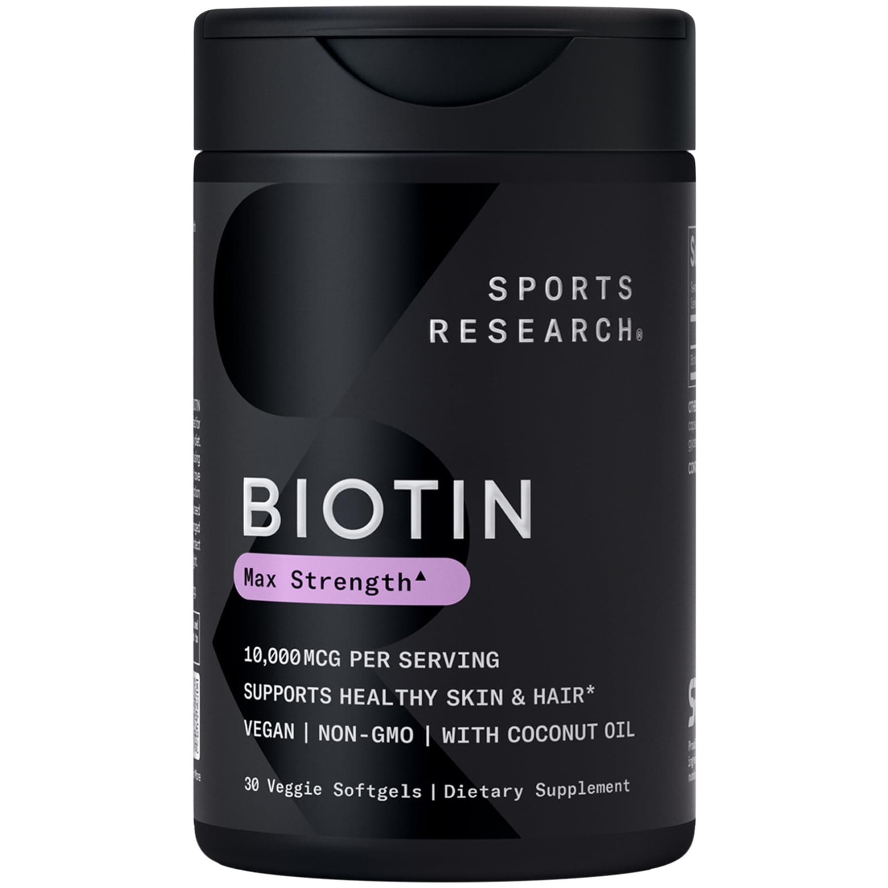 Sports Research, Biotin with Organic Coconut Oil, 10,000 mcg, 30 Veggie Softgels
