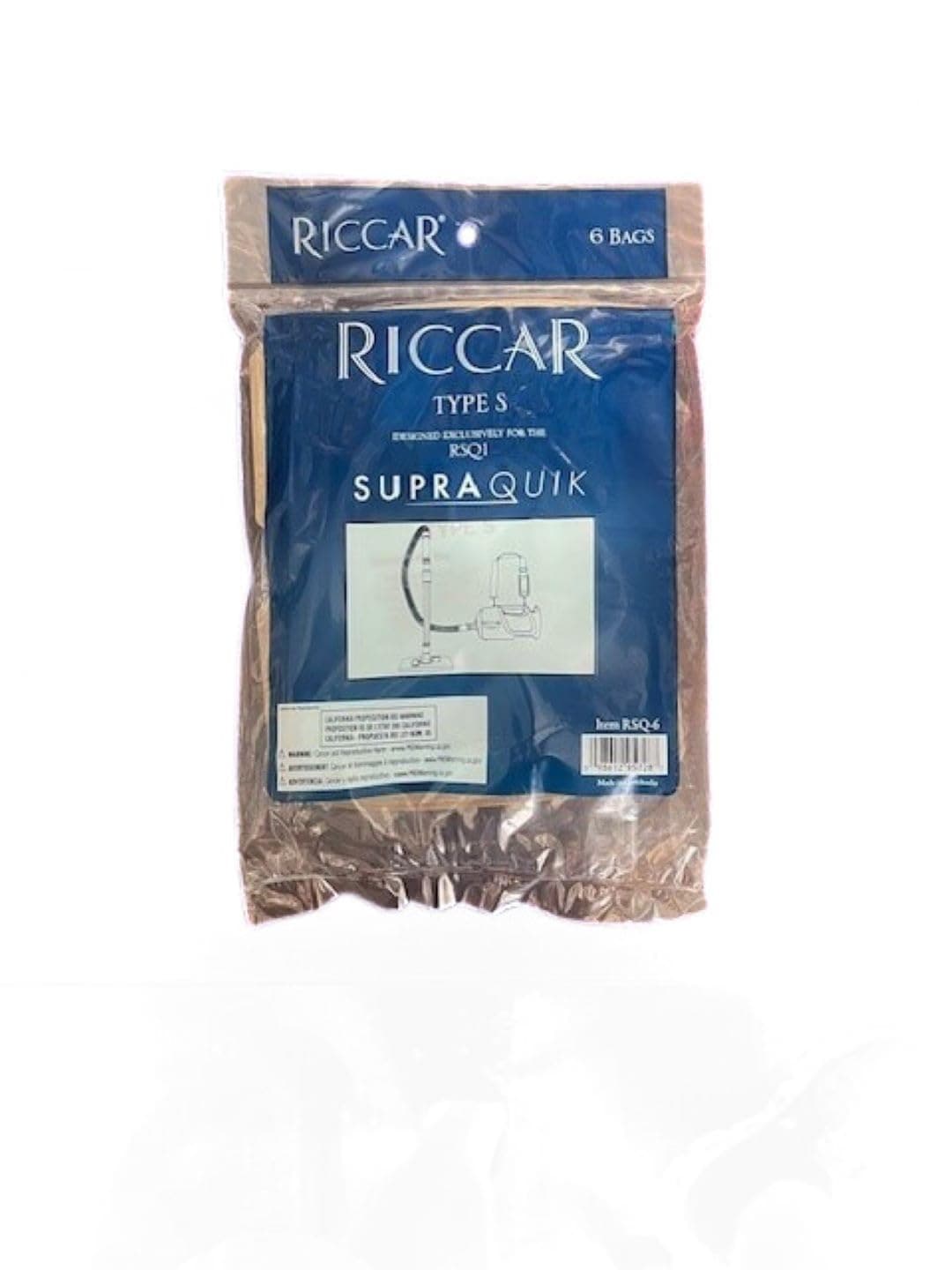 Riccar Super Quick Ultrafiltration Vacuum Bags 6 Pack RSQ-6