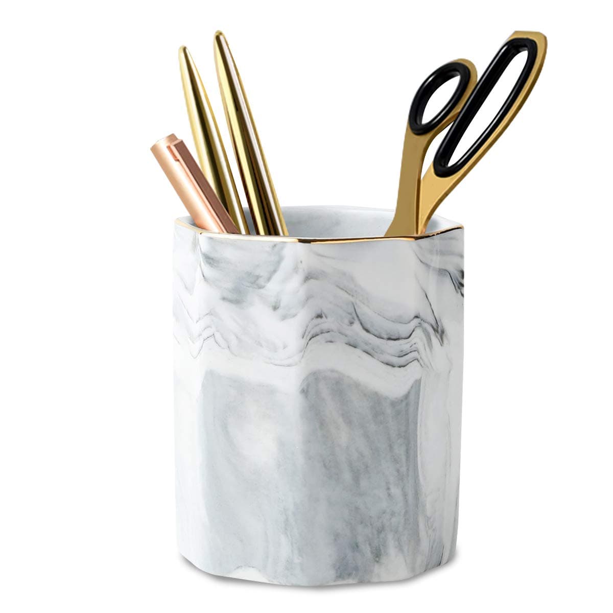 Grey Marble Pen Cup