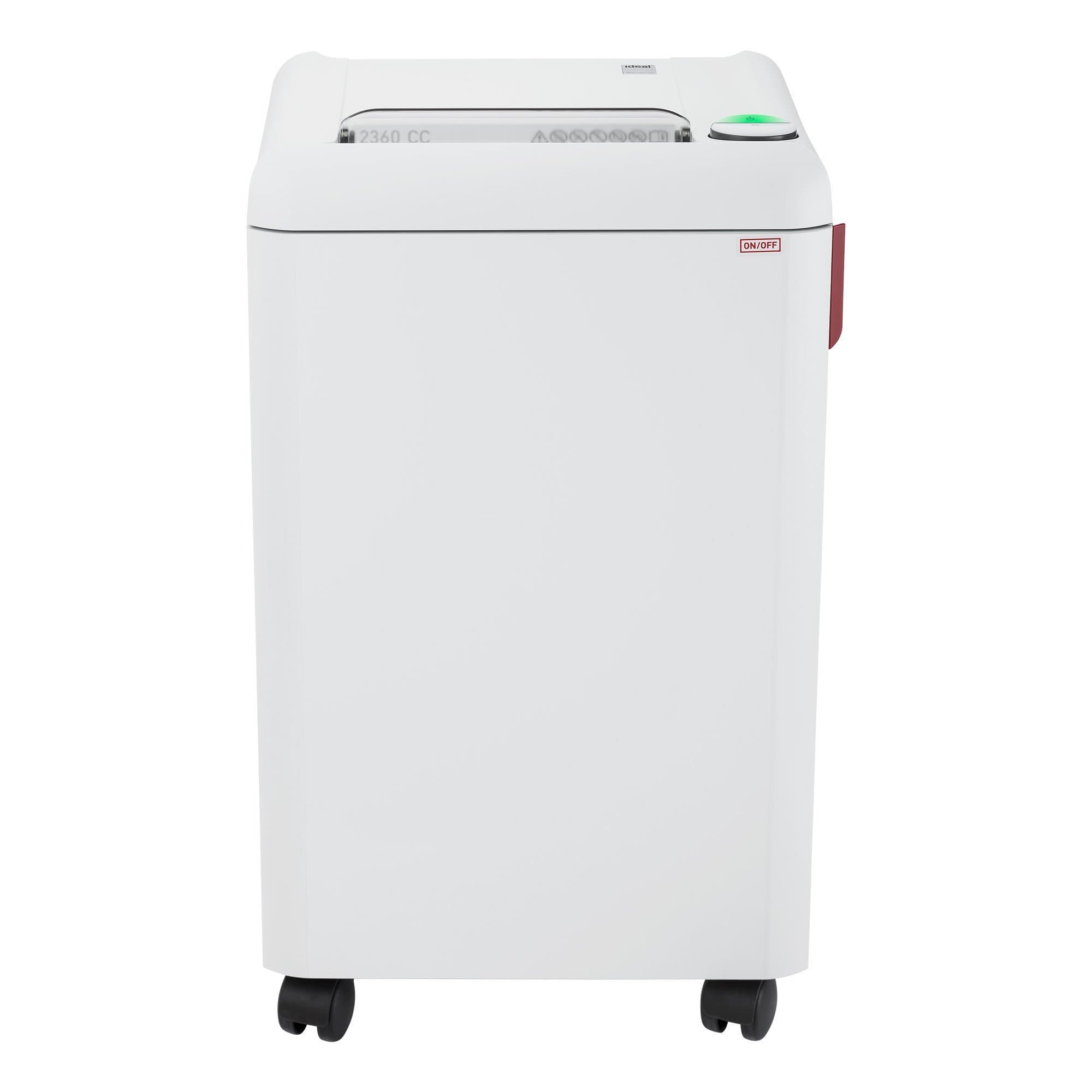 ideal. 2360 Continuous Operation Cross Cut Deskside Paper/Credit Card Shredder, 6-8 Sheet, 1/2 HP Motor, P-5 Security Level, 9 gal Bin