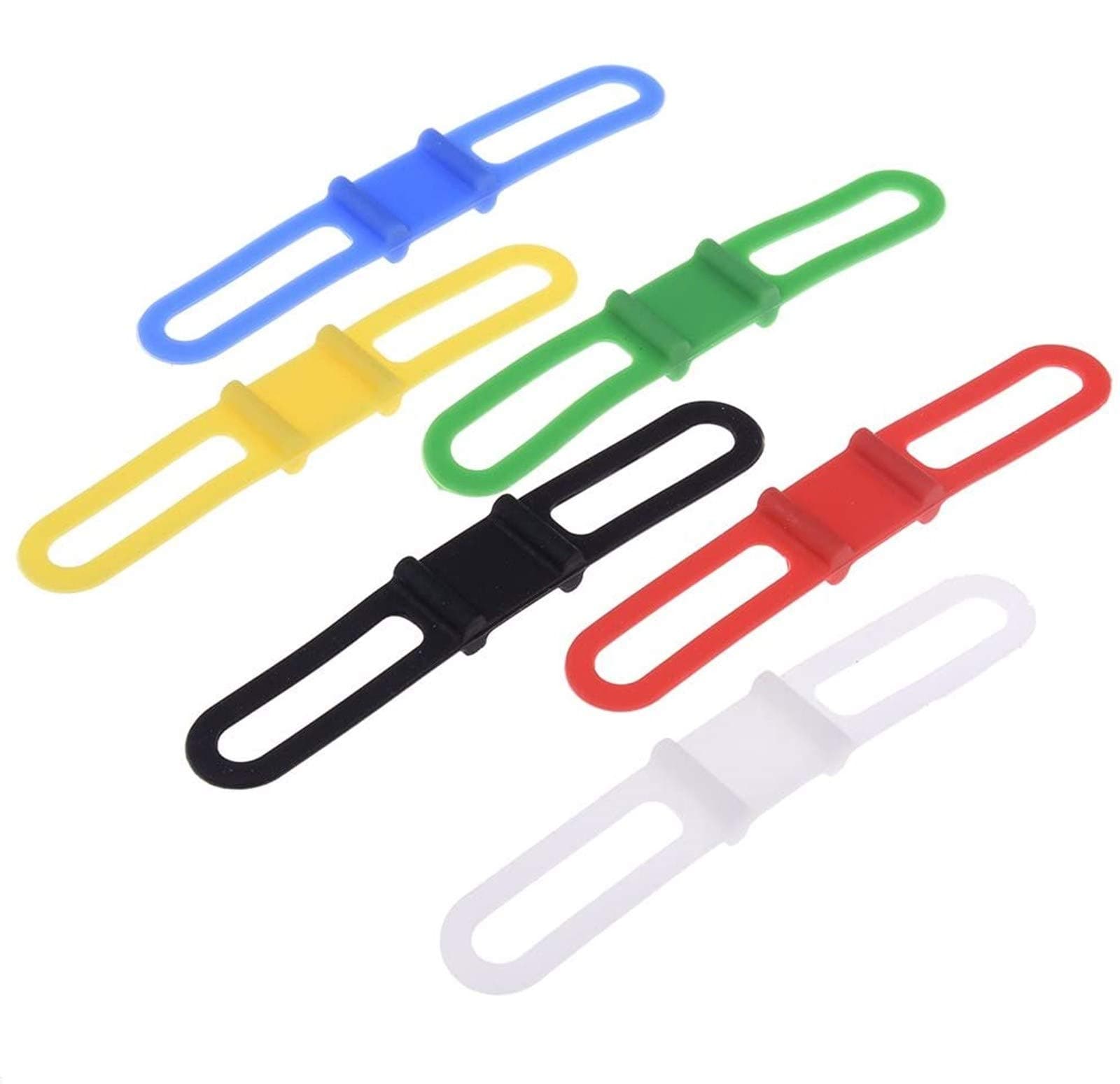 Speed Been Bloomeet 6 PCS Bike Bicycle Light Silicone Band Led Flashlight Rubber Elastic Strips Bandage Belt Tie Clip Ribbon Mount Holder