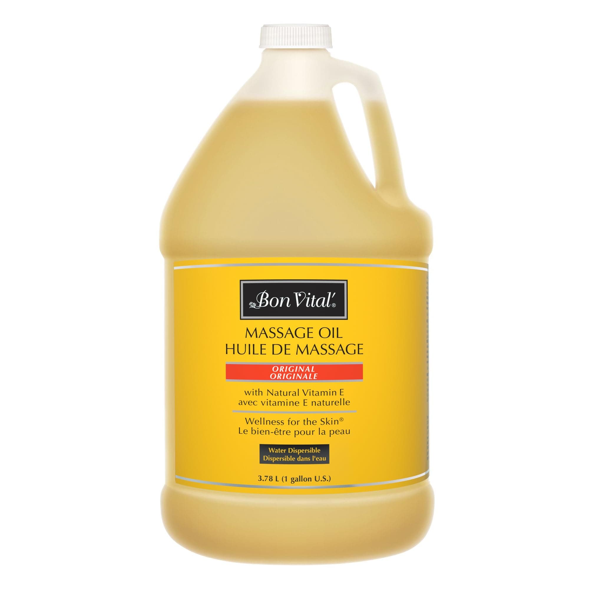 Bon Vital' Original Massage Oil for a Versatile Massage Foundation to Relax Sore Muscles and Repair Dry Skin, Best Massage Oil on Market, Unbeatable Consistency and Quality, 1 Gal, Label may Vary