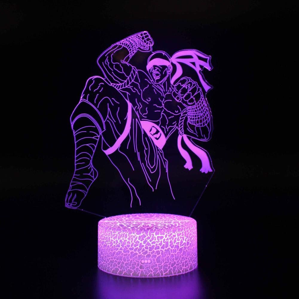 Illuminated Base Blindfold Samurai 3D Night Light 3D Illusion Lamp Remote Control for Living Bed Room Bar Toys Valentine's Day Gift