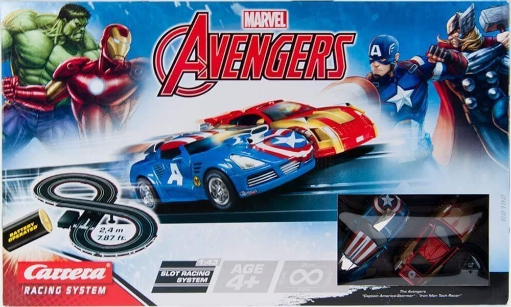 Carrera Marvel Avengers Slot Car Racing System Figure-8 Kart Track